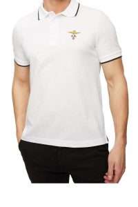 Aeronautica Militare PO1308-73062 Cotton piqué polo with logo Off White