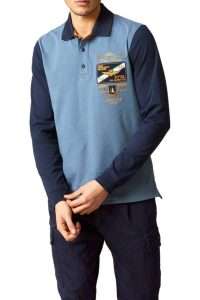 Aeronautica Militare PO1734-94414 Embroidered long sleeve polo shirt