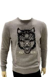 Aeronautica Militare MA1478-34367 SOFT AND WARM ROUNDNECK SWEATER Koala Grey