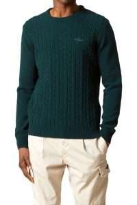 Aeronautica Militare MA1484-39299 SOFT AND WARM ROUNDNECK SWEATER Sacramento Green