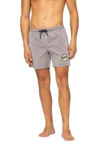 Aeronautica Militare BW217CT3259-34377 Iridescent crinkle fabric swim shorts Iron Grey
