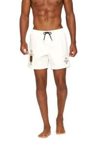 Aeronautica Militare BW222-73062 Frecce Tricolori embroidered swim shorts Off White