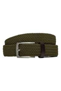 Aeronautica Militare CI307CT3454-39316 Braided elastic webbing belt Dark Musk