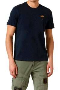Aeronautica Militare NOSTS1580-8184 Ανδρικό Βασικό T-Shirt με Στρογγυλή Λαιμόκοψη και Κεντημένο Αετό Blu Navy