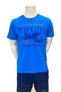 Aeronautica Militare TS2405-21306 T-shirt με τύπωμα Tornado Brilliant blu