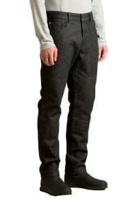 Aeronautica Militare PJ0206-13146 Garment-washed stretch cotton denim pants Denim Nero