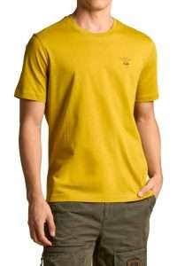Aeronautica Militare NOS TS1580J372-57607 T-shirt με κοντό μανίκι και κεντητό λογότυπο Gold Flake Yellow