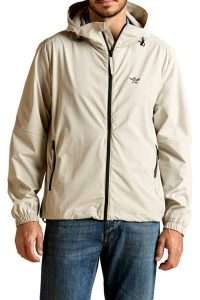Aeronautica Militare AB3051-73078 Stretch packable hooded jacket Ghiaccio