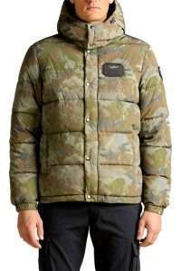 Aeronautica Militare AB3072-94765 Men’s Camouflage Quilted Hooded Jacket