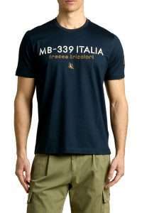 Aeronautica Militare TS2523-8184 Ανδρικό T-Shirt Frecce Tricolori με Κεντήματα από Μερσεριζέ Βαμβάκι Blu Navy