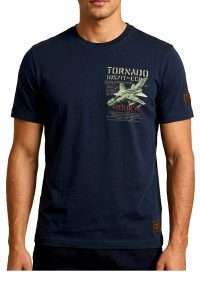 Aeronautica Militare TS2537-8184 Ανδρικό T-Shirt Tornado IDS 154° Gruppo Red Devils από Βαμβάκι Blu Navy