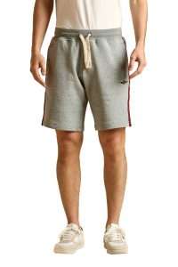 Aeronautica Militare BF0030-17171 Men’s Cotton Sweat Shorts with Italian Tricolour Blu Navy (Αντιt Shorts with Italian Tricolour Grigio Melange