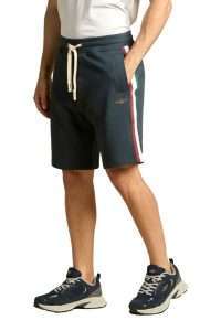 Aeronautica Militare BF0030-8184 Men’s Cotton Sweat Shorts with Italian Tricolour Blu Navy