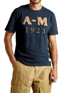 Aeronautica Militare TS2526-8184 Men’s A.M. 1923 Vintage-Effect T-Shirt Blu Navy