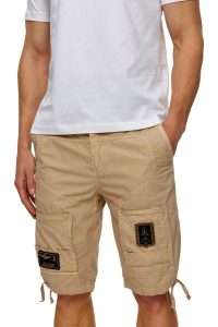 Aeronautica Militare BE0041-57437 Men’s Anti-G Cotton Gabardine Bermuda Shorts Sand