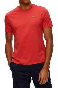 Aeronautica Militare TS1580-57620 Men’s Basic Crew Neck T-Shirt with Embroidered Eagle Paprika