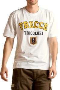 Aeronautica Militare TS2530-73062 Ανδρικό T-Shirt Frecce Tricolori Comfort Fit Off White