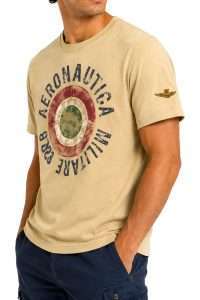 Aeronautica Militare TS2538-57618 T-shirt από βαμβάκι με coccarda tricolore Winter Twig