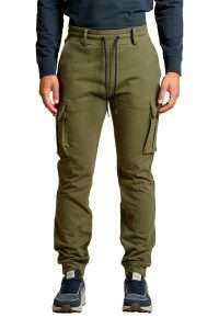 Aeronautica Militare PF1020-7309 Men’s Stretch Cotton Fleece Cargo Trousers Verde Lavato