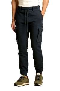 Aeronautica Militare PF1020-8184 Men’s Stretch Cotton Fleece Cargo Trousers Blu Navy
