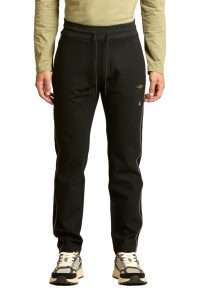 Aeronautica Militare PF1035-34300 Men’s Viscose Interlock Sweatpants Frecce Tricolori Jet Black