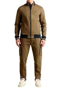 Aeronautica_Militare TF0126-57647 Ανδρική Φόρμα Σετ από Ελαστικό Βαμβακερό Φούτερ Caffelatte
