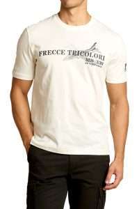 Aeronautica_Militare TS2541-73062 Ανδρικό T-Shirt MB-339 Frecce Tricolori από 100% Βαμβάκι Bianco