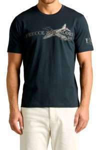 Aeronautica_Militare TS2541-8184 Ανδρικό T-Shirt MB-339 Frecce Tricolori από 100% Βαμβάκι Blu Navy