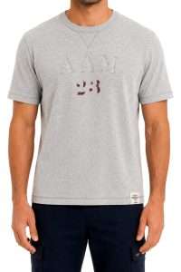 Aeronautica Militare TS2547-17275 Men’s Accademia AAM 23 T-Shirt Light Grey Melange