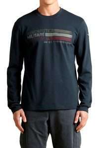 Aeronautica_Militare TS2571-8184 Ανδρικό Μακρυμάνικο T-Shirt με Tricolore Στάμπα Blu Navy