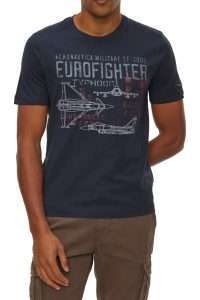 Aeronautica Militare TS2585-8184 Men’s Eurofighter Typhoon 9° Gruppo Caccia T-Shirt Blu Navy