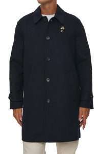 Aeronautica Militare AB3056-8400 Men’s Wool-Blend Coat with Metal Details Blu