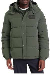 Aeronautica Militare AB3072-7309 Men’s Quilted Padded Jacket with Hood  Tea Leaf