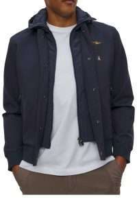 Aeronautica Militare AF0525-8184 Men’s Interlock Jacket with Detachable Hood Blu Navy