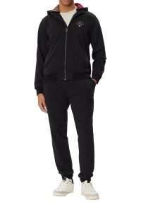 Aeronautica Militare TF0108-34300 Men’s Cotton Fleece Tracksuit with Detachable Hood Jet Black