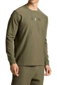Aeronautica_Militare TS2546-7309 Ανδρικό Μακρυμάνικο T-Shirt Accademia Verde Lavato