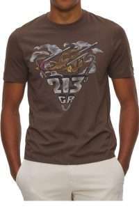 Aeronautica_Militare TS2578-57586 Ανδρικό T-Shirt 213° Gruppo “I Verdi” Chestnut Brown